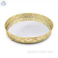 Decorative Metal Tray Decorative Mirrored Vanity Tray for Jewelry Manufactory